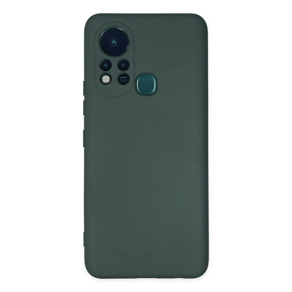 İnfinix Hot 11s Kılıf Nano İçi Kadife Silikon - Koyu Yeşil görsel 3