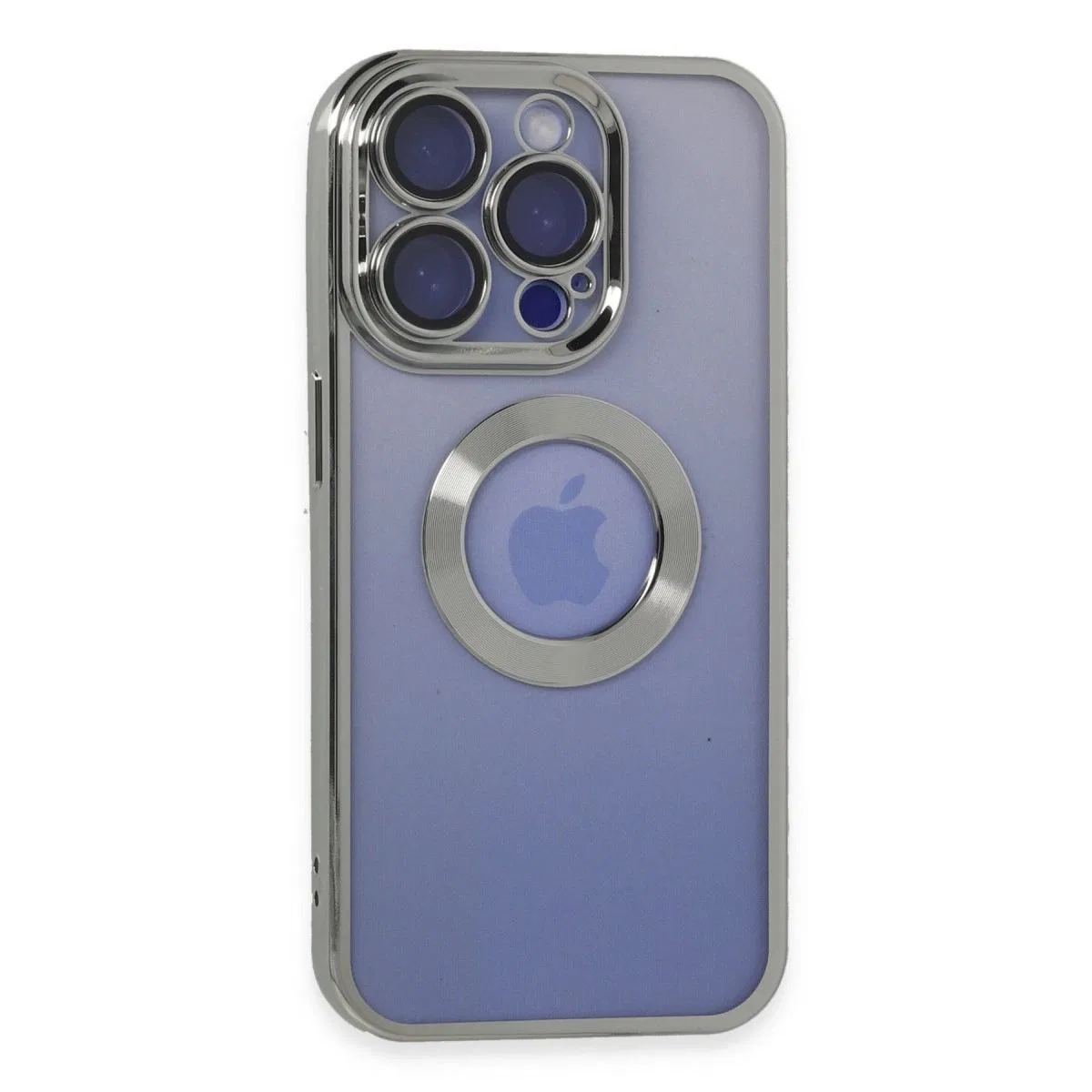 Apple İphone 15 Pro Max Kılıf Slot Silikon - Gümüş