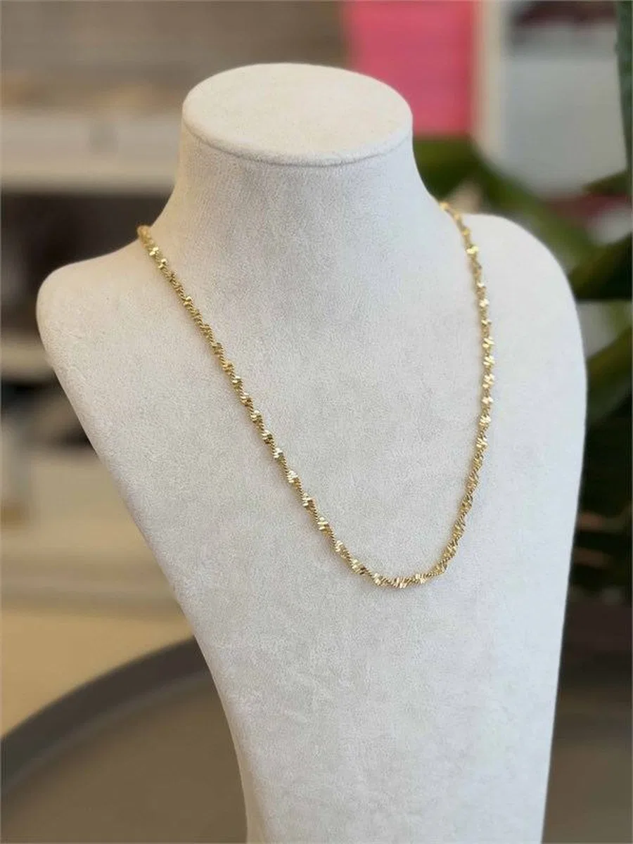 CM Zincir Kolye - 45 cm - Altın görsel 2