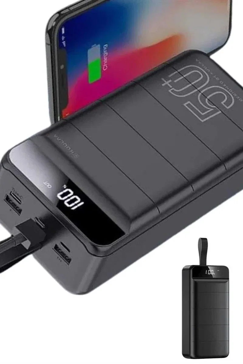 Hızlı Taşınabilir 50. 000 Mah Powerbank Led Ekran Android ve İOS Uyumlu