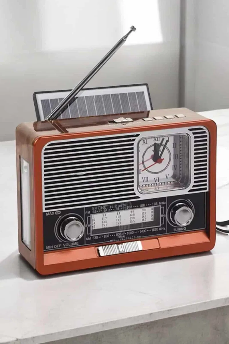 Nostaljik Görünümlü USB Girişli Bluetooth Bağlantılı Radyo görsel 4