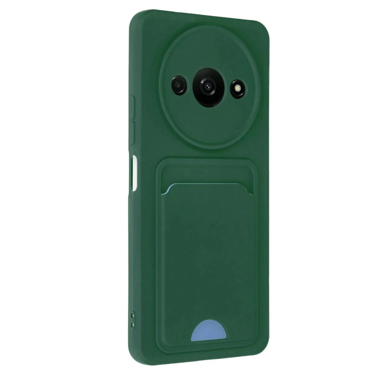 Xiaomi Redmi A3 4g Kılıf Kelvin Kartvizitli Silikon - Koyu Yeşil görsel 2