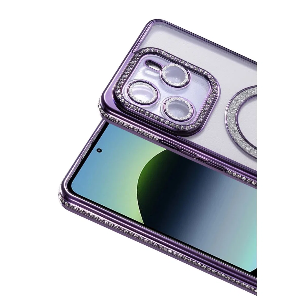 Xiaomi Redmi Note 14 4g Joke Simli Magneticsafe Kılıf - Derin Mor görsel 2