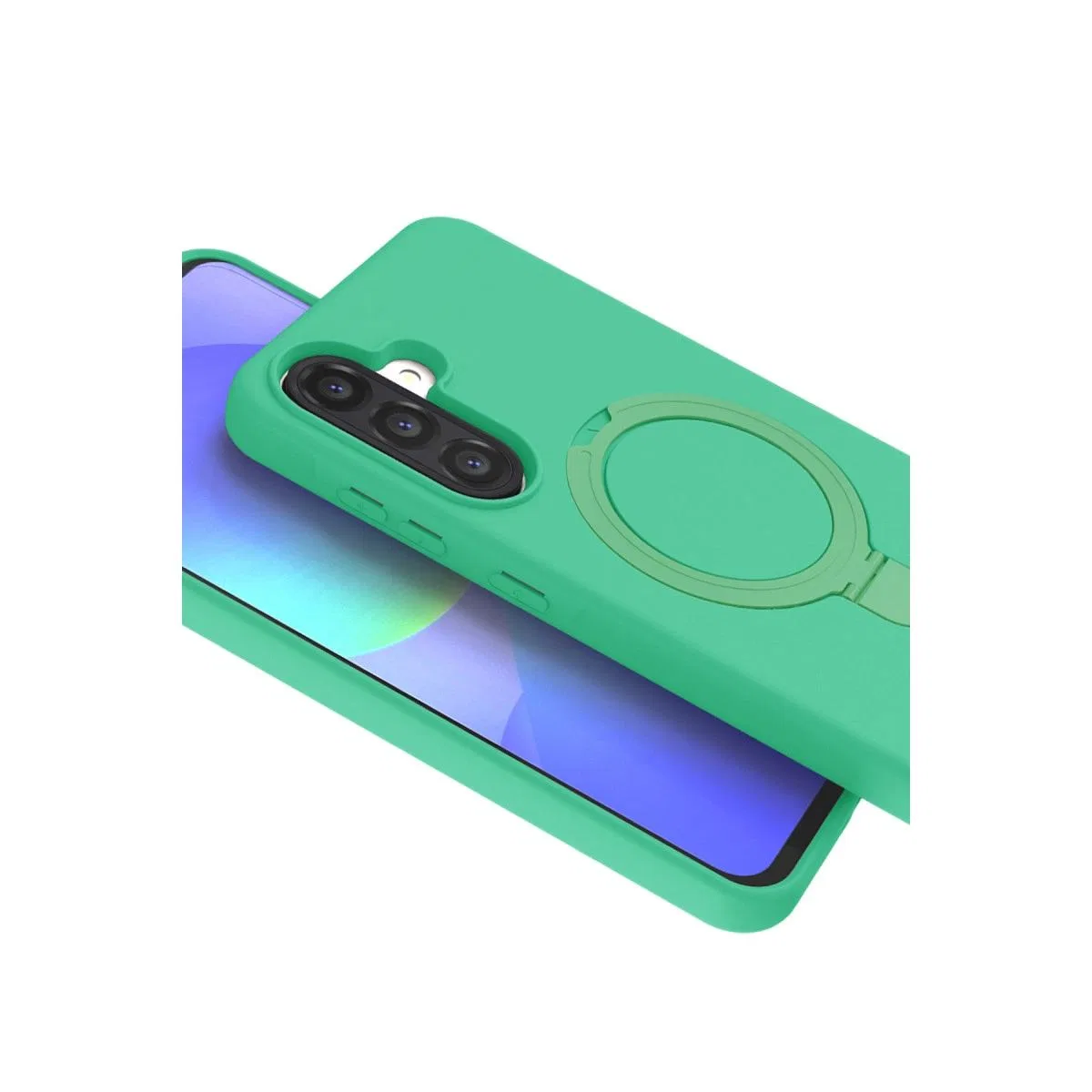 Samsung Galaxy A36 Regal Magsafe Standlı Kapak - Yeşil görsel 3