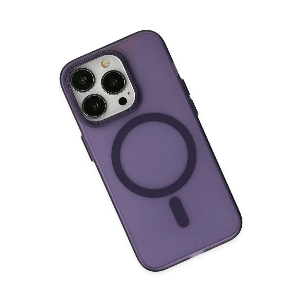 Newface Apple İphone 14 Pro Kılıf Lodos Magneticsafe Mat Kapak - Mor görsel 3