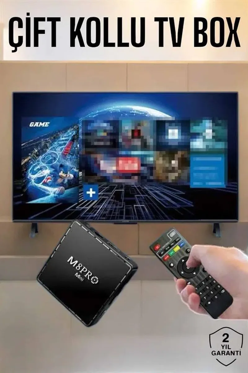 TV Game Box Netflix Youtube 1000 Oyunlu Android Oyun Konsolu Kumandalı görsel 2