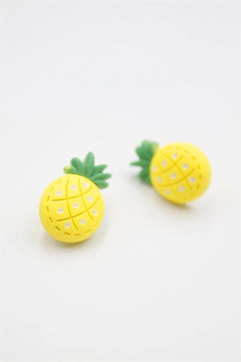 Ananas Hamur Küpe - ÇOK RENKLİ görsel 2