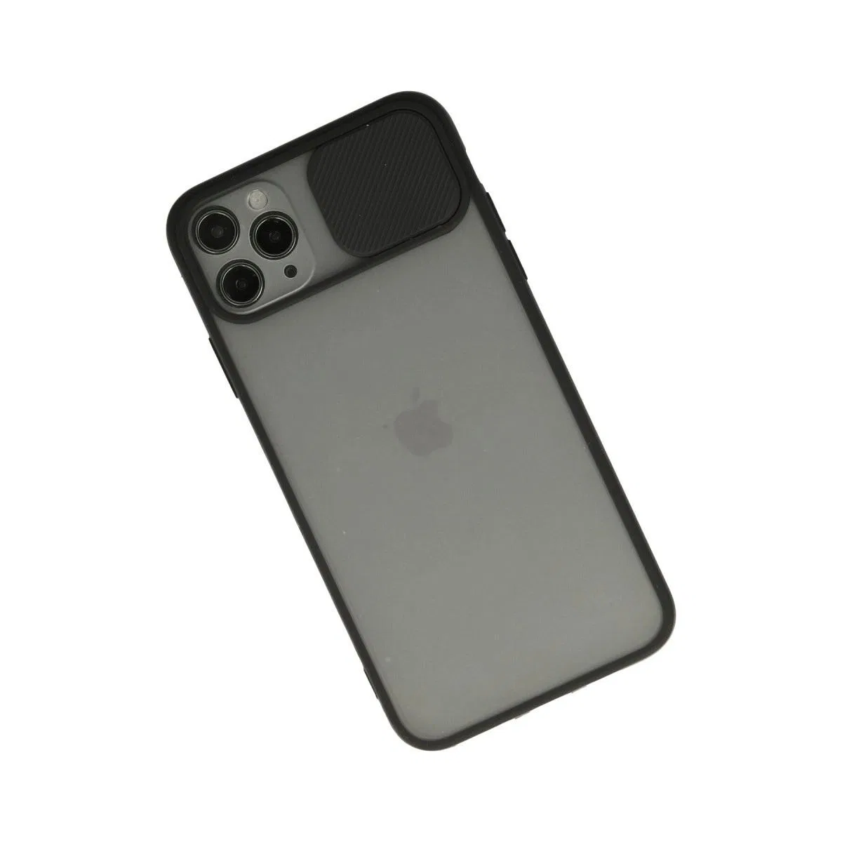 Apple İphone 11 Pro Max Kılıf Palm Buzlu Kamera Sürgülü Silikon - Siyah görsel 2