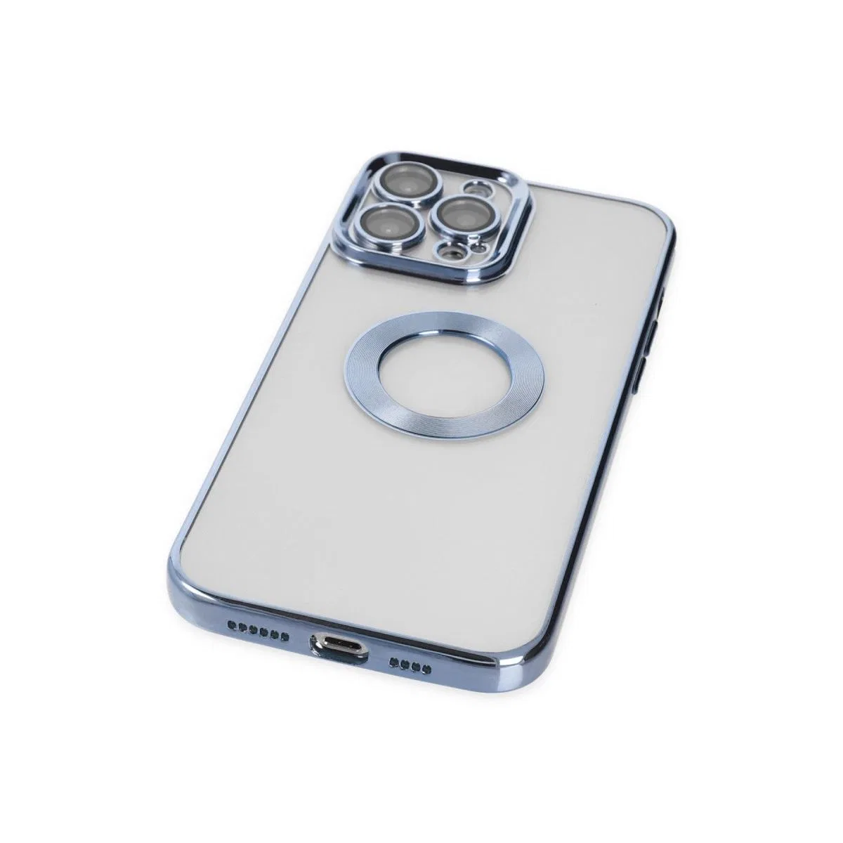 Apple İphone 14 Pro Max Kılıf Slot Silikon - Sierra Blue görsel 3