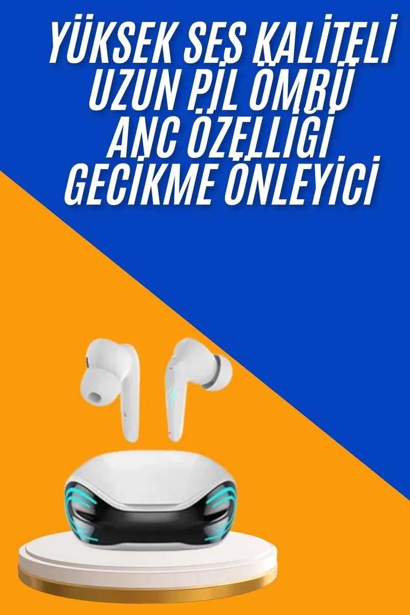 Oyuncu Kulaklığı Mikrofonlu Gürültü Engelleme Gecikme Önleyici Bluetooth Kulaklık görsel 2