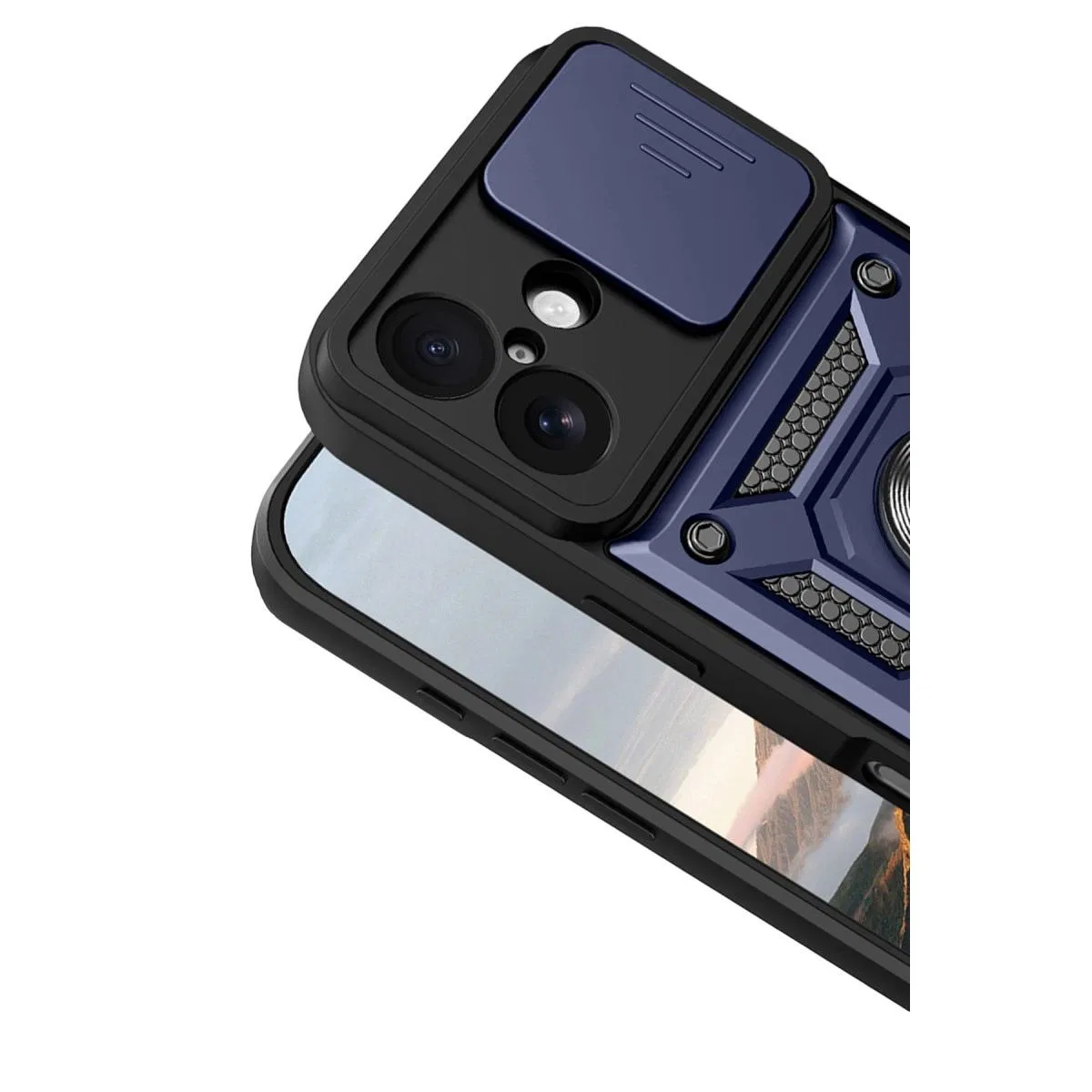 Apple İphone 17 Pars Lens Yüzüklü Silikon - Lacivert görsel 3