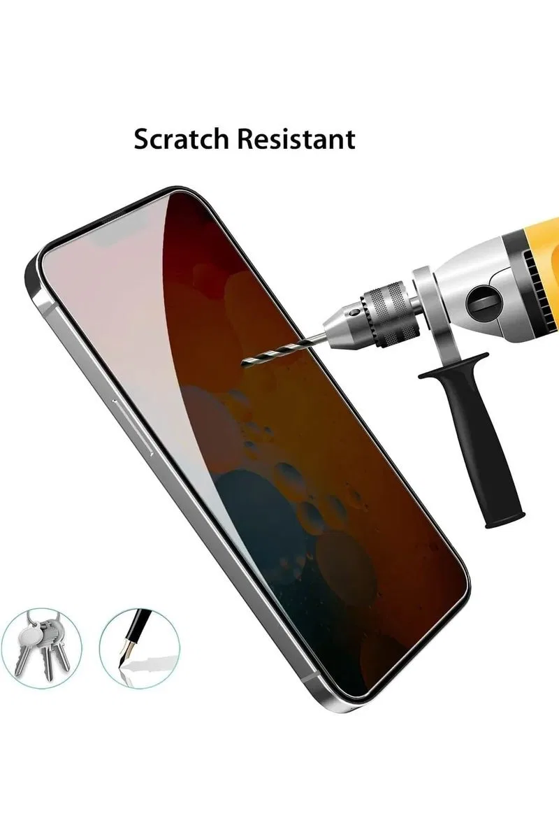 Iphone 14 Pro Max Uyumlu Hayalet Ekran Gizli Tam Kaplayan Kırılmaz Cam Seramik Ekran Koruyucu Film görsel 6