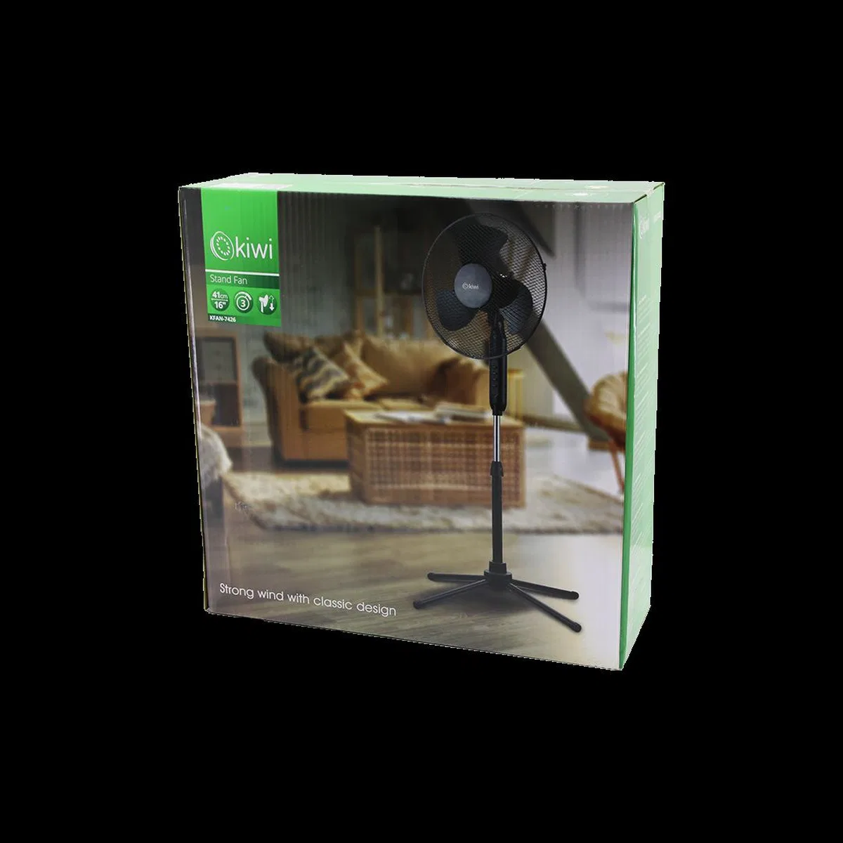 16" (41 cm) Teleskopik Katlanır Ayaklı Vantilatör - Metal Kafes, 3 Kademe görsel 2