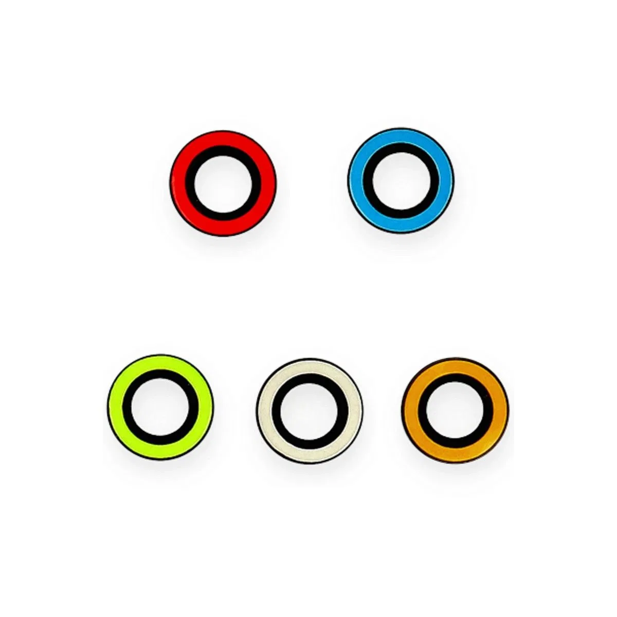 Apple İphone 12 Pro Max Neon Fosforlu Kamera Lens - Turuncu görsel 2