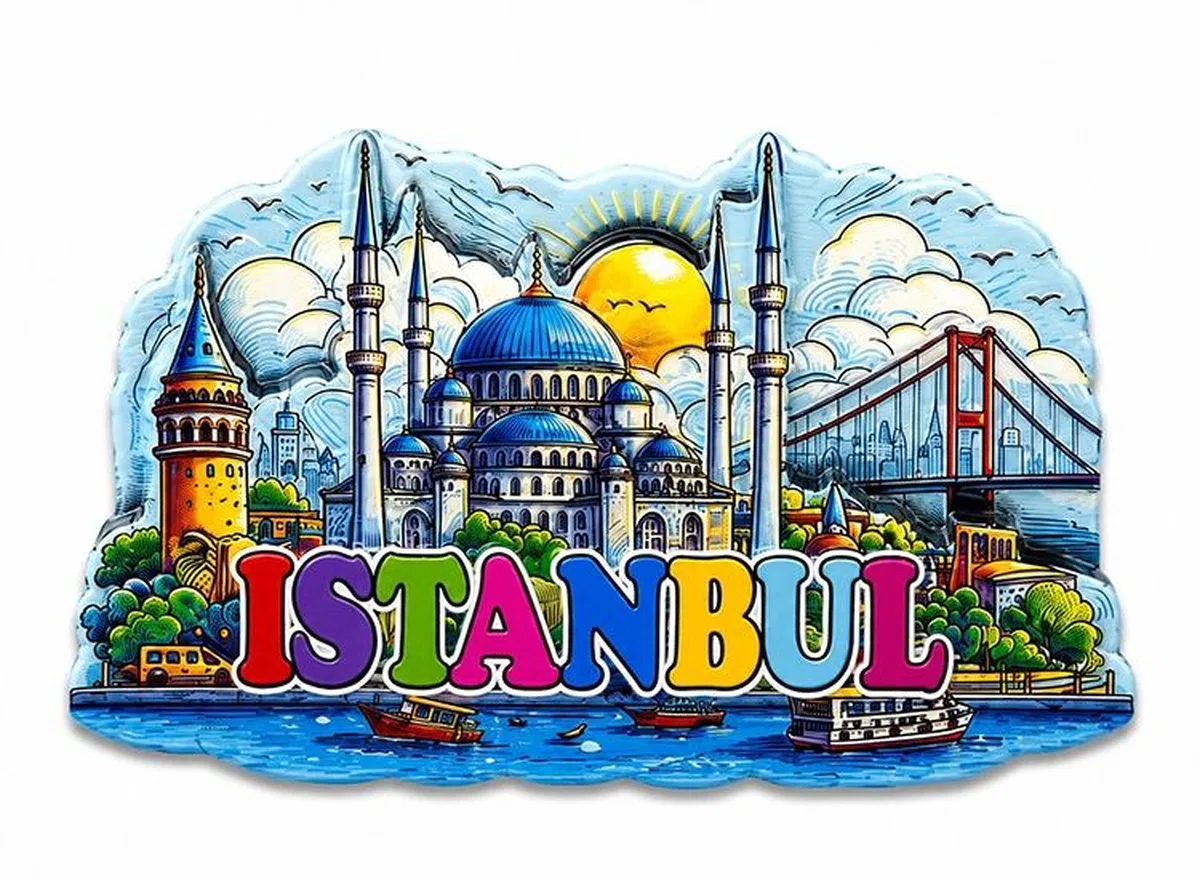 İstanbul Temalı Silikon Buzdolapı Süsü Magnet Alk5374