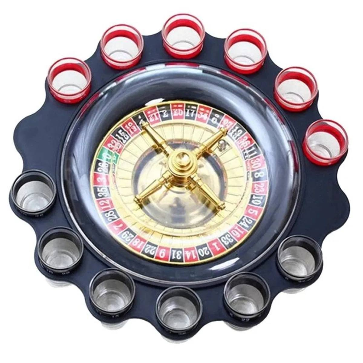 12'li Shot Bardaklı Rulet Oyunu Siyah Alk2547