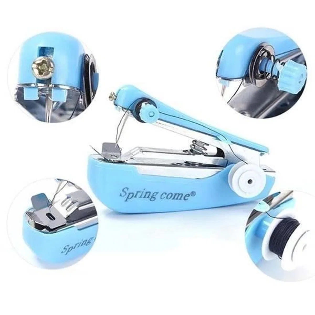 Spring Come Mini Kolay Seyehat Ve Ev Tipi El Dikiş Dikme Makinası görsel 3