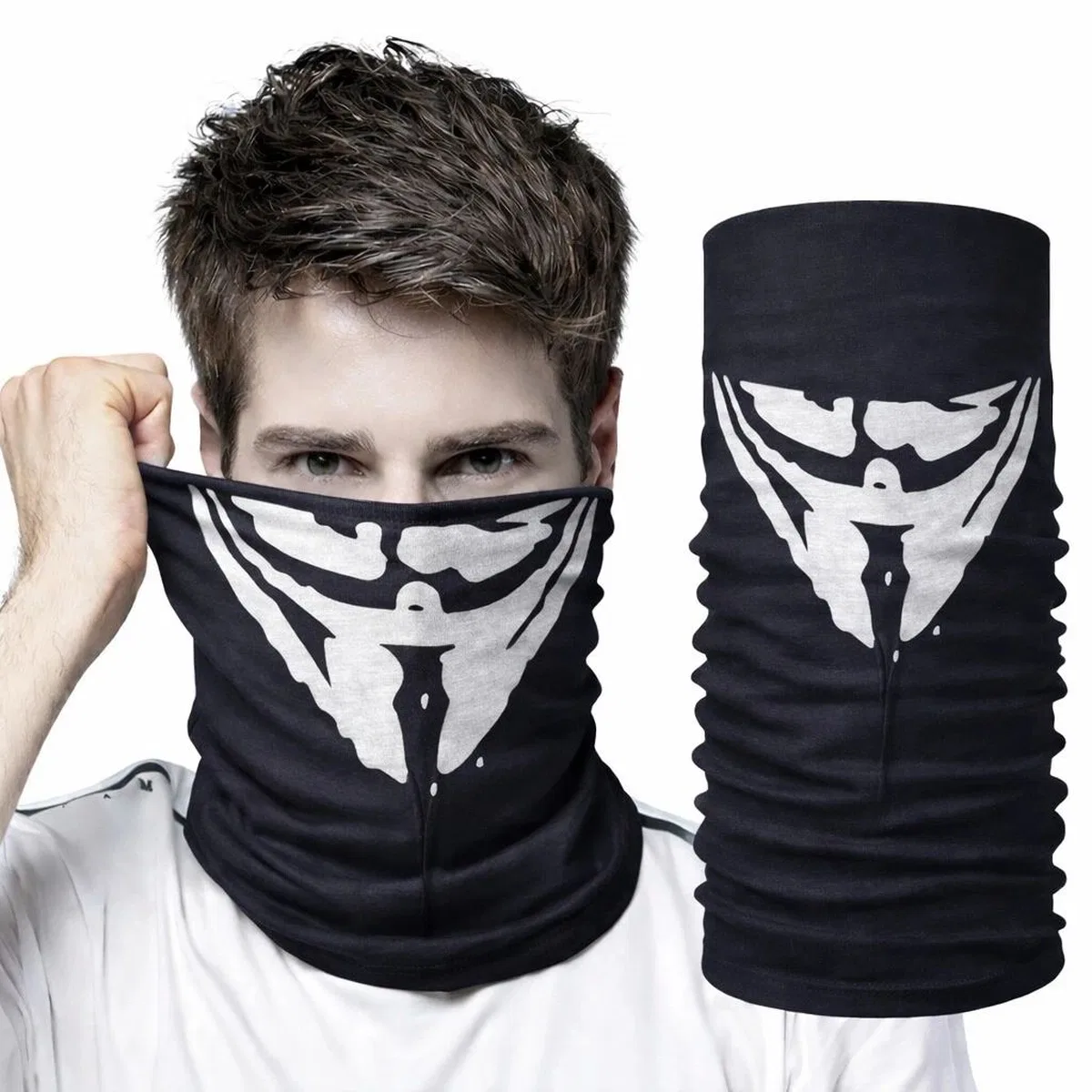 Vendetta Maskesi Desenli Baf Bandana – Çok Amaçlı Yüz Boyunluk Bandana 4 No