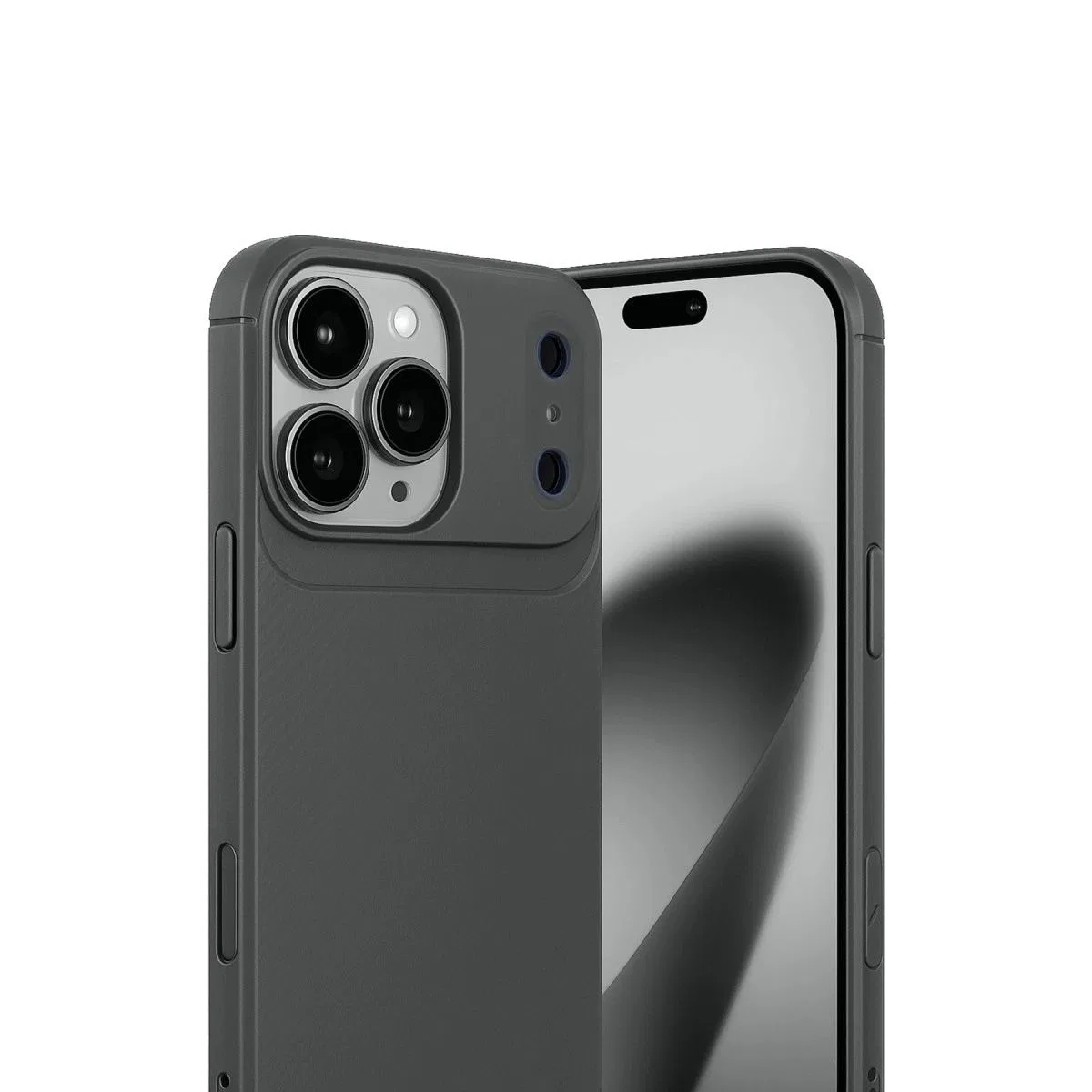 Apple İphone 17 Pro Auto Focus Karbon Kapak - Gri görsel 2
