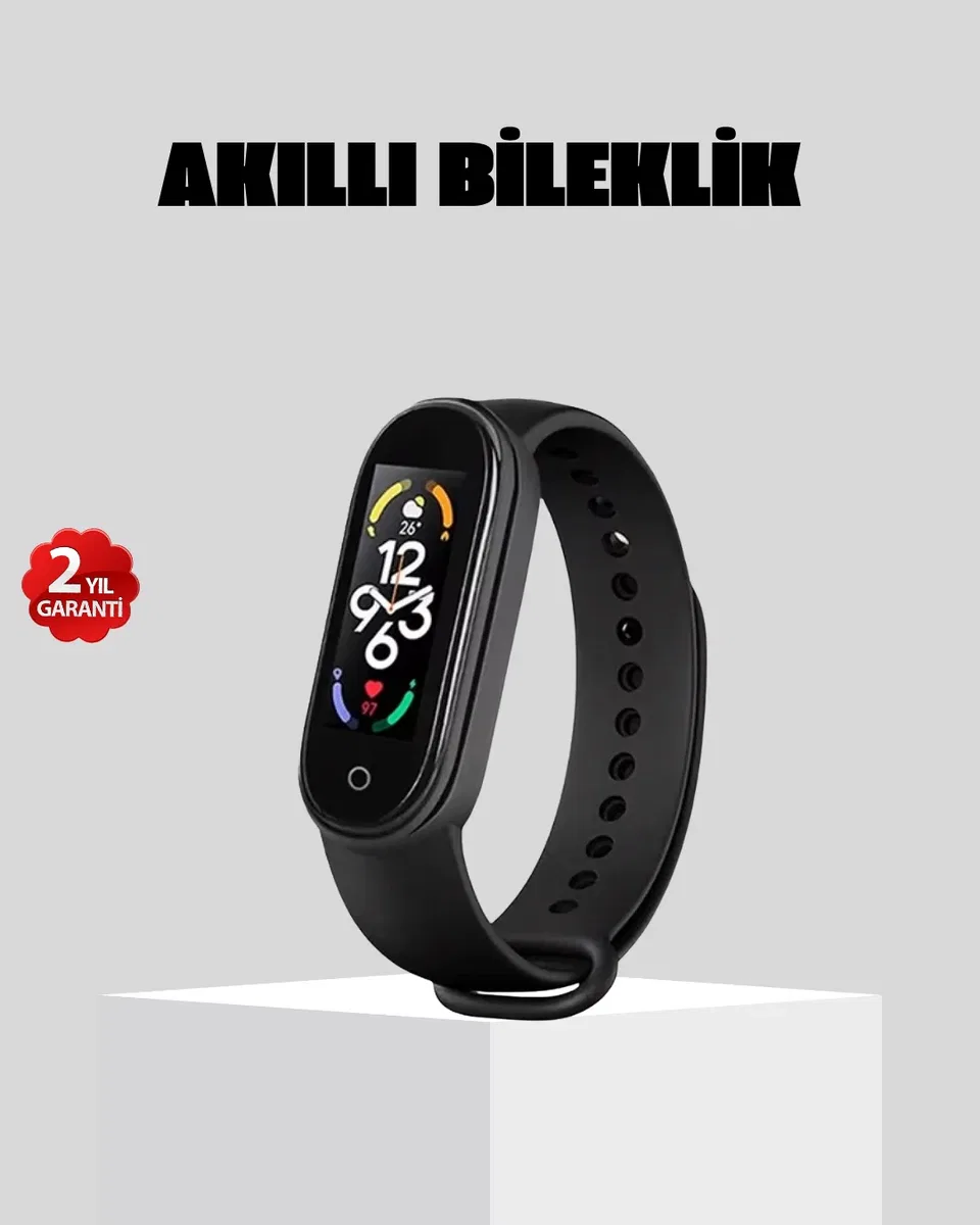 Bluetooth Akıllı Bileklik Spor Modlu Kalp Atış Takipli Uyku izli