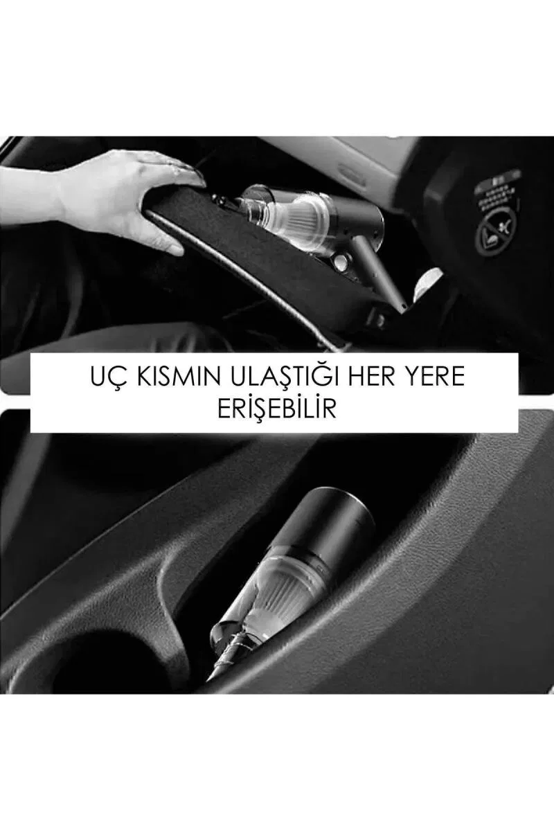 Mini Vakumlu Araç Süpürgesi El Süpürgesi Şarjlı Çok Fonksiyonlu Ev Aleti görsel 3