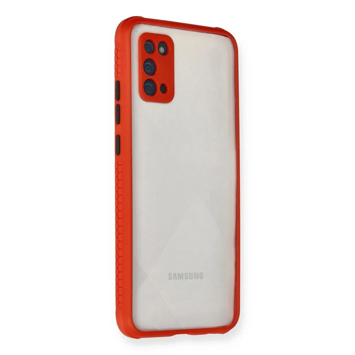 Samsung Galaxy A02s Kılıf Miami Şeffaf Silikon - Kırmızı görsel 2