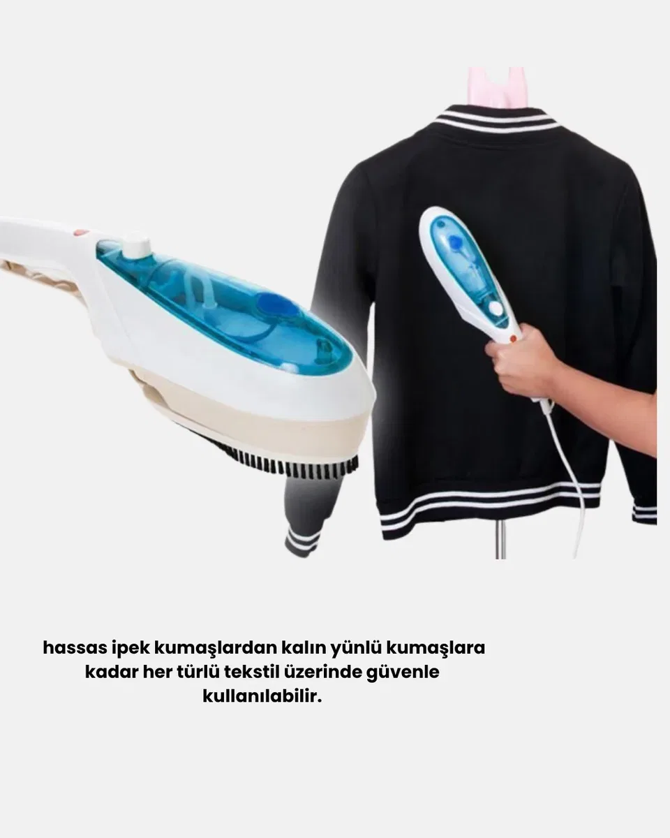 Buharlı El Ütüsü Hızlı Isınan, Koku Giderici, Taşınabilir görsel 3
