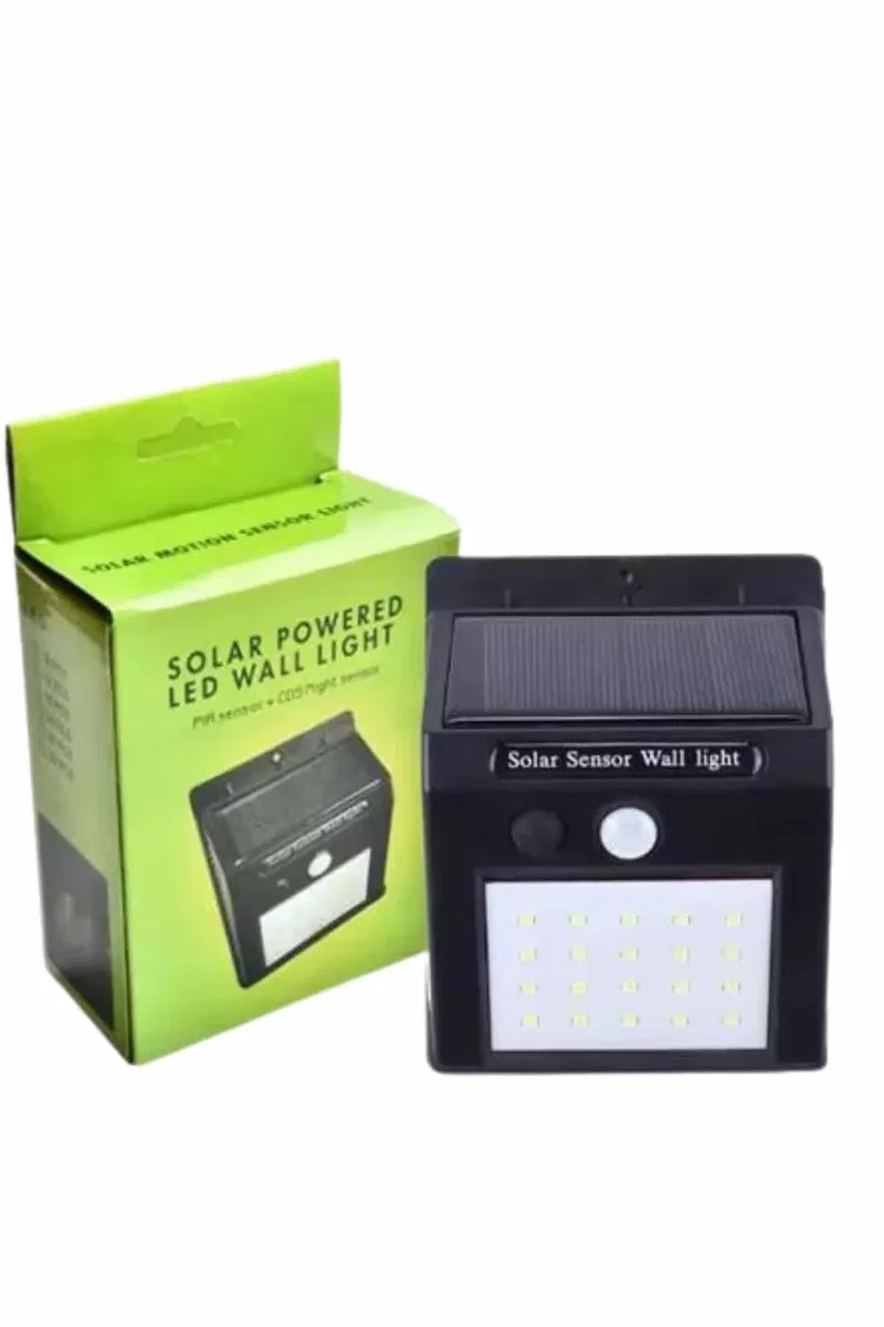 Bahçe Aydınlatma Sensörlü Güneş Enerjili Duvar Lambası 40 Led Işık görsel 2