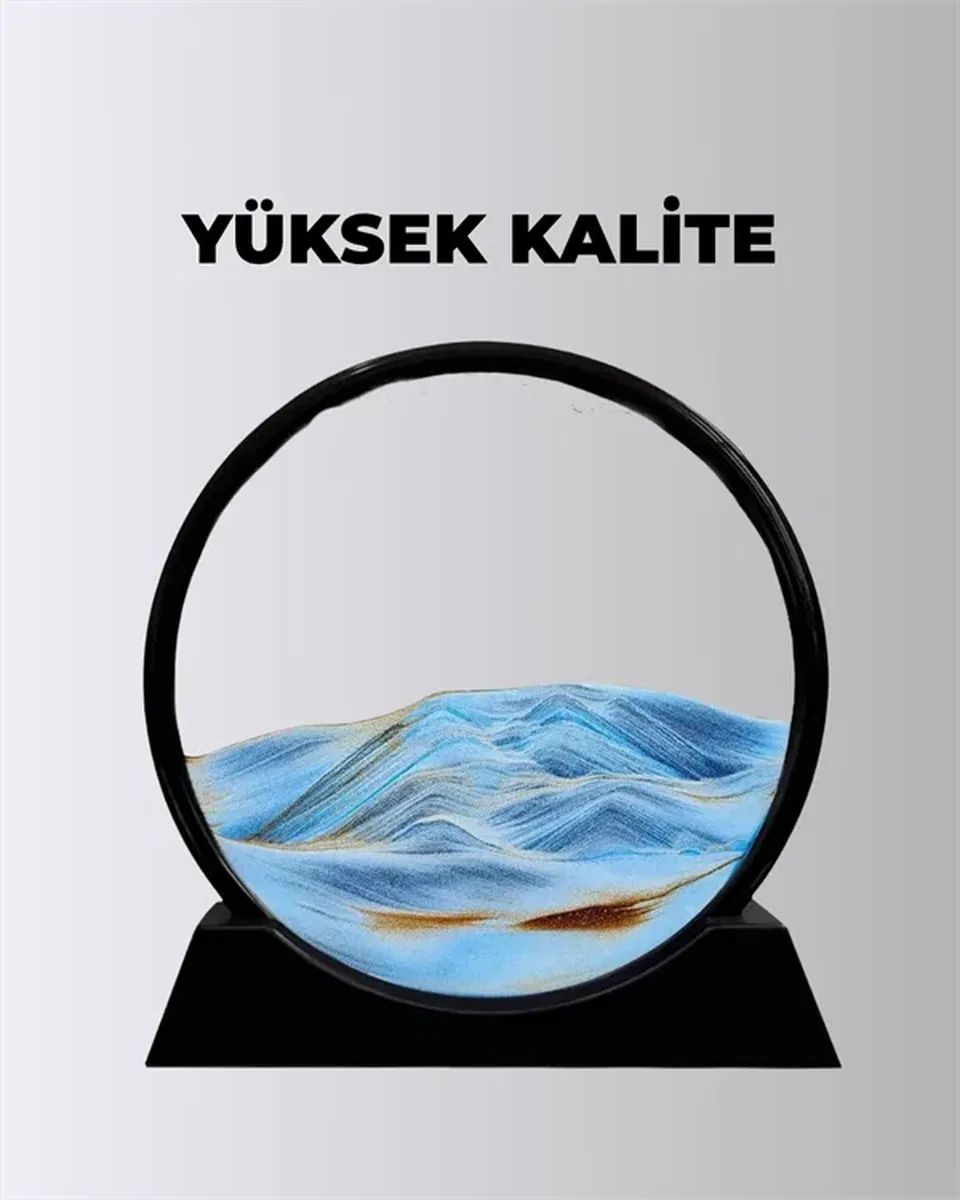 Döndürülebilir Dinamik Kum Tablosu – Stres Giderici, Yüksek Kaliteli Cam ve Doğal Kum ile Sanatsal Masa Dekoru görsel 3