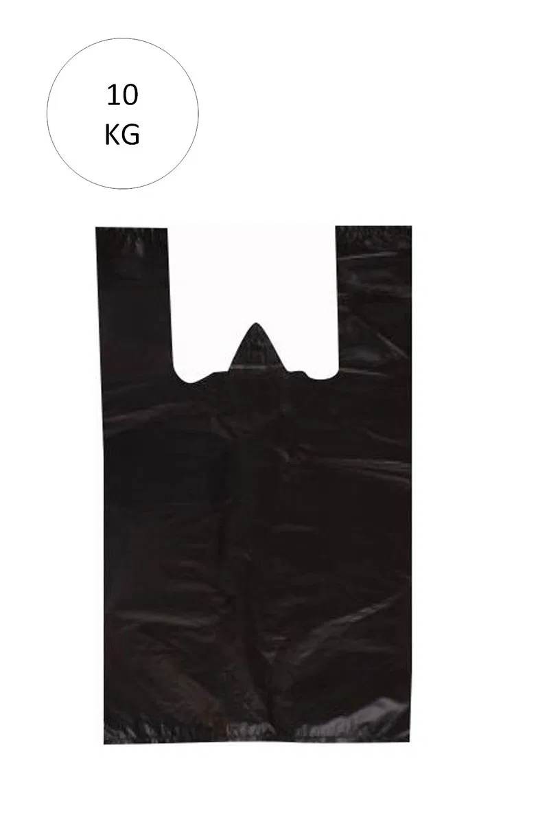 Siyah Atlet Poşet Küçük Boy 25x45 cm Takriben 1. 110 Adet 10 Kg
