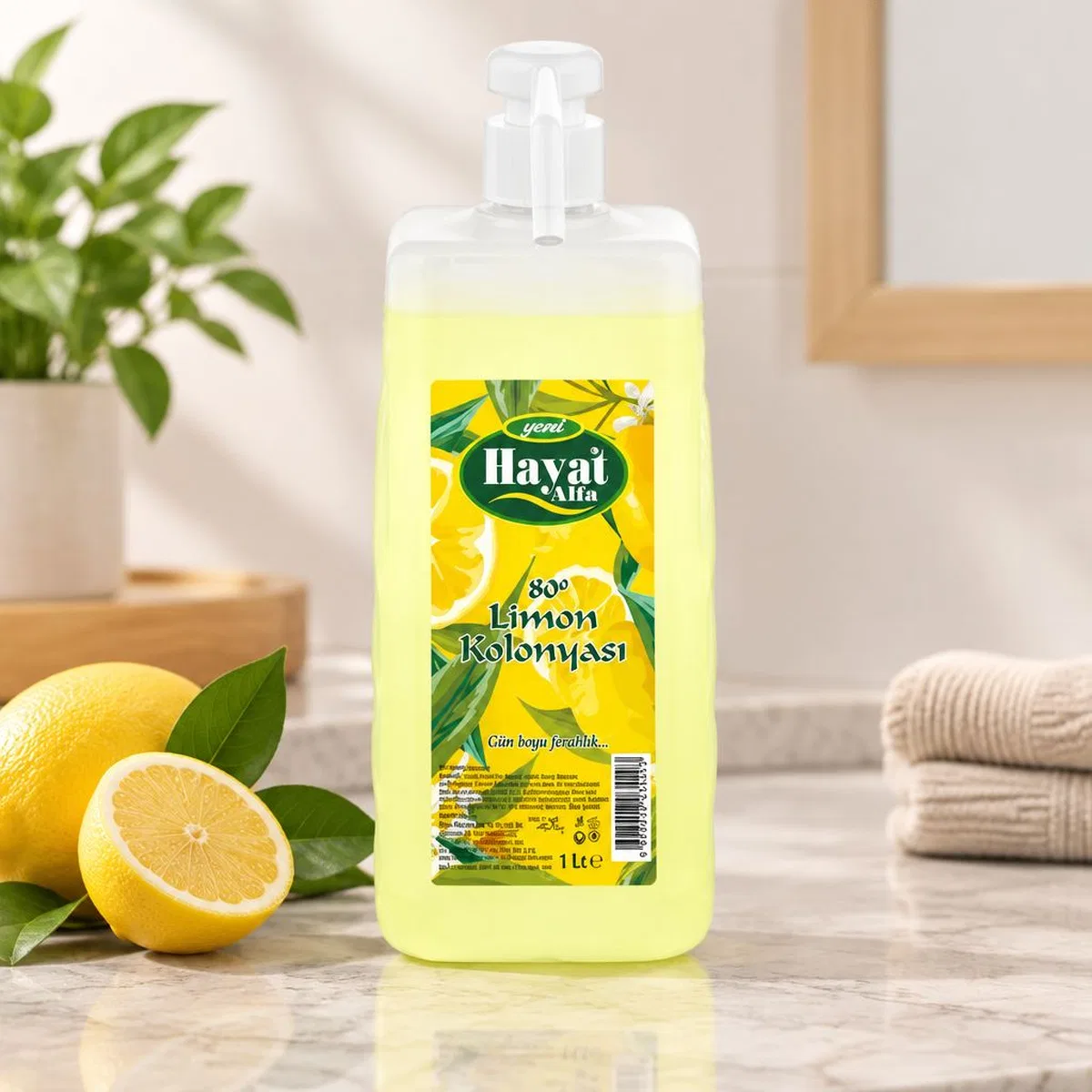 1 L Pompalı Limon Kolonyası