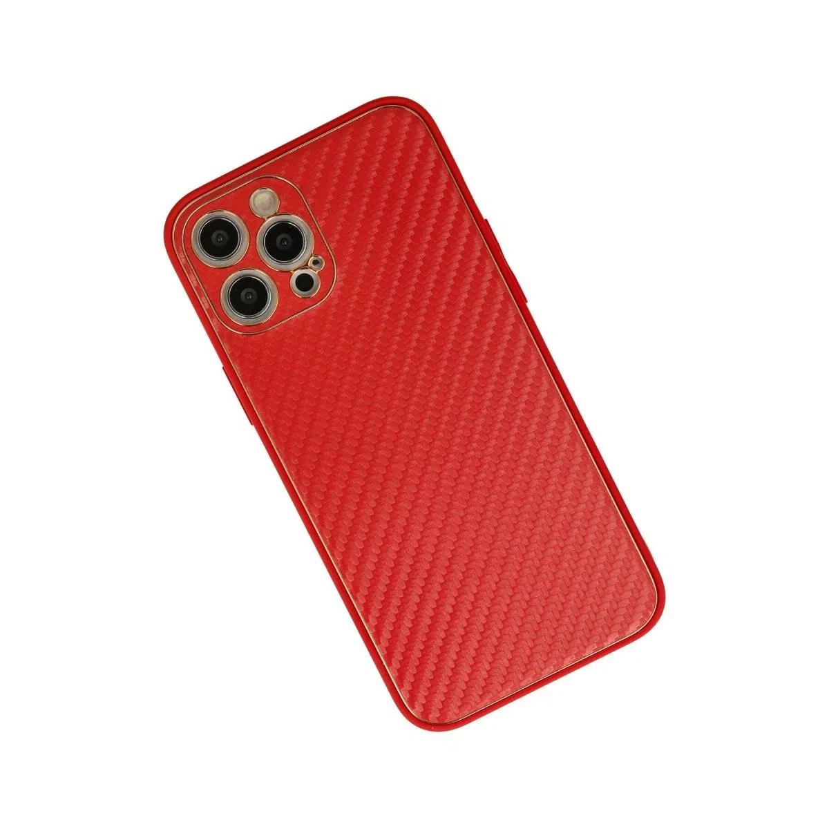 Apple İphone 12 Pro Kılıf Coco Karbon Silikon - Kırmızı görsel 3