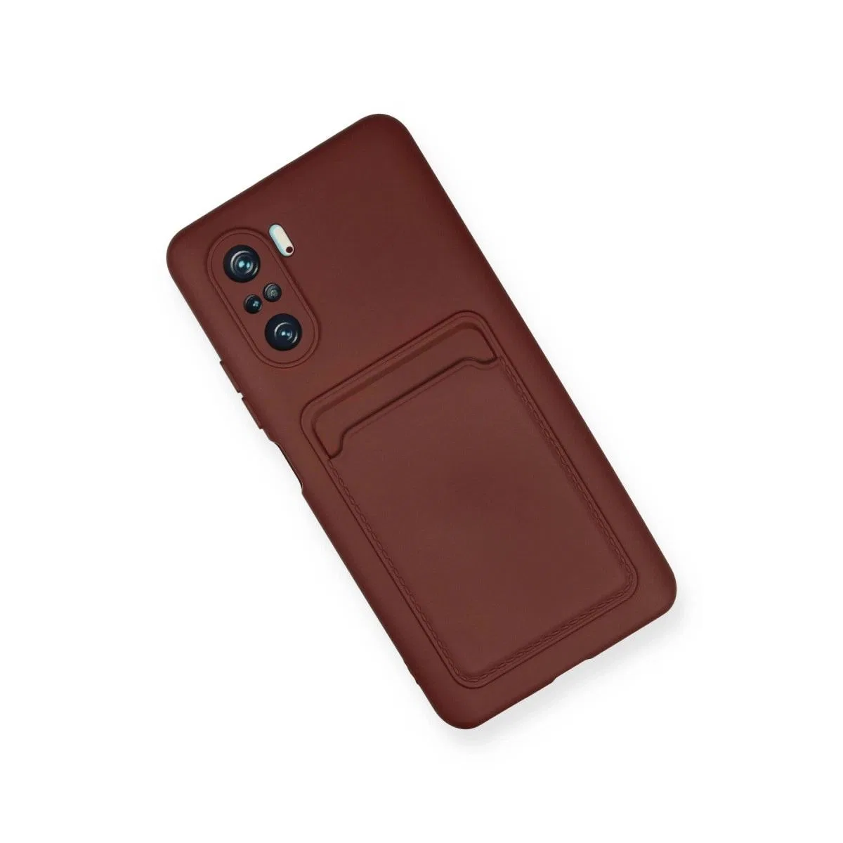 Xiaomi Mi 11i Kılıf Kelvin Kartvizitli Silikon - Bordo görsel 2