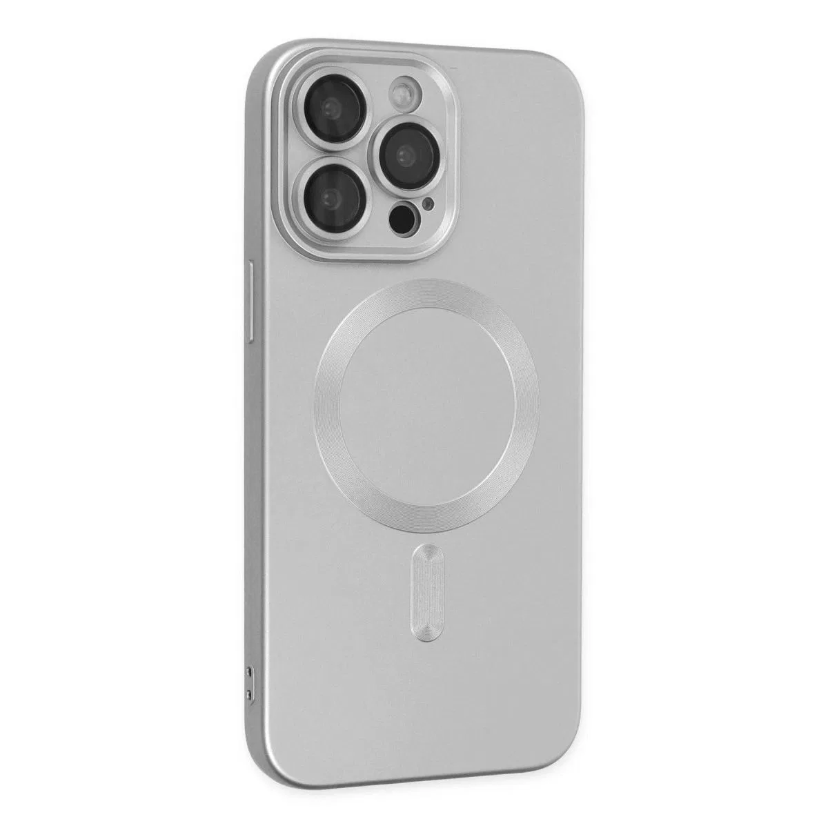 Apple İphone 13 Pro Max Kılıf Moshi Lens Magneticsafe Silikon - Gümüş görsel 2