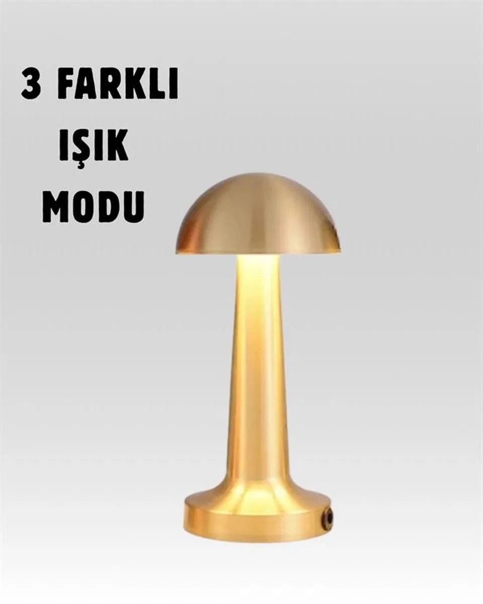 Usb Şarjlı Dokunmatik Led Masa Lambası – 3 Renk Modu & Dimmer görsel 2