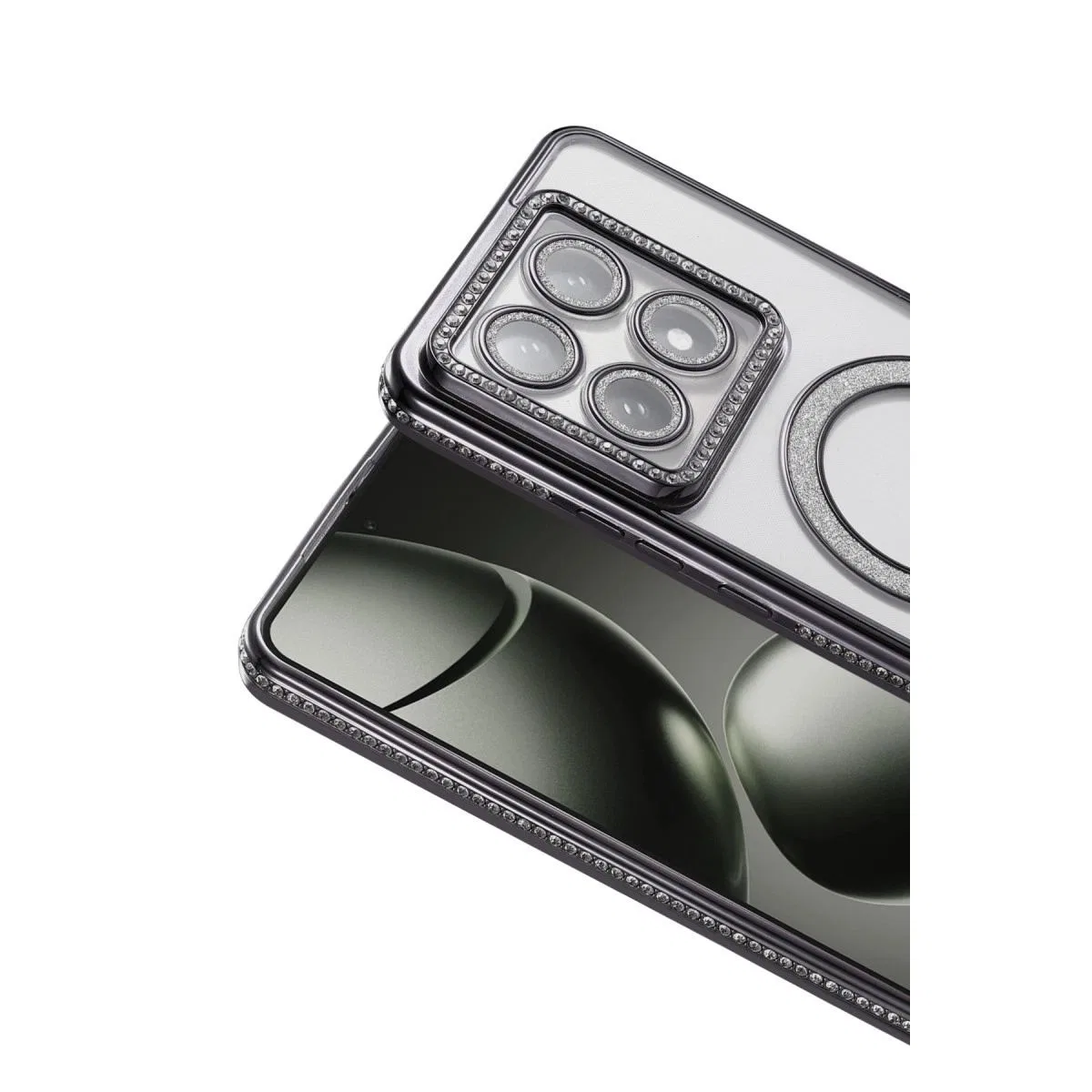 Xiaomi Mi 14t Pro Joke Simli Magneticsafe Kılıf - Siyah görsel 2