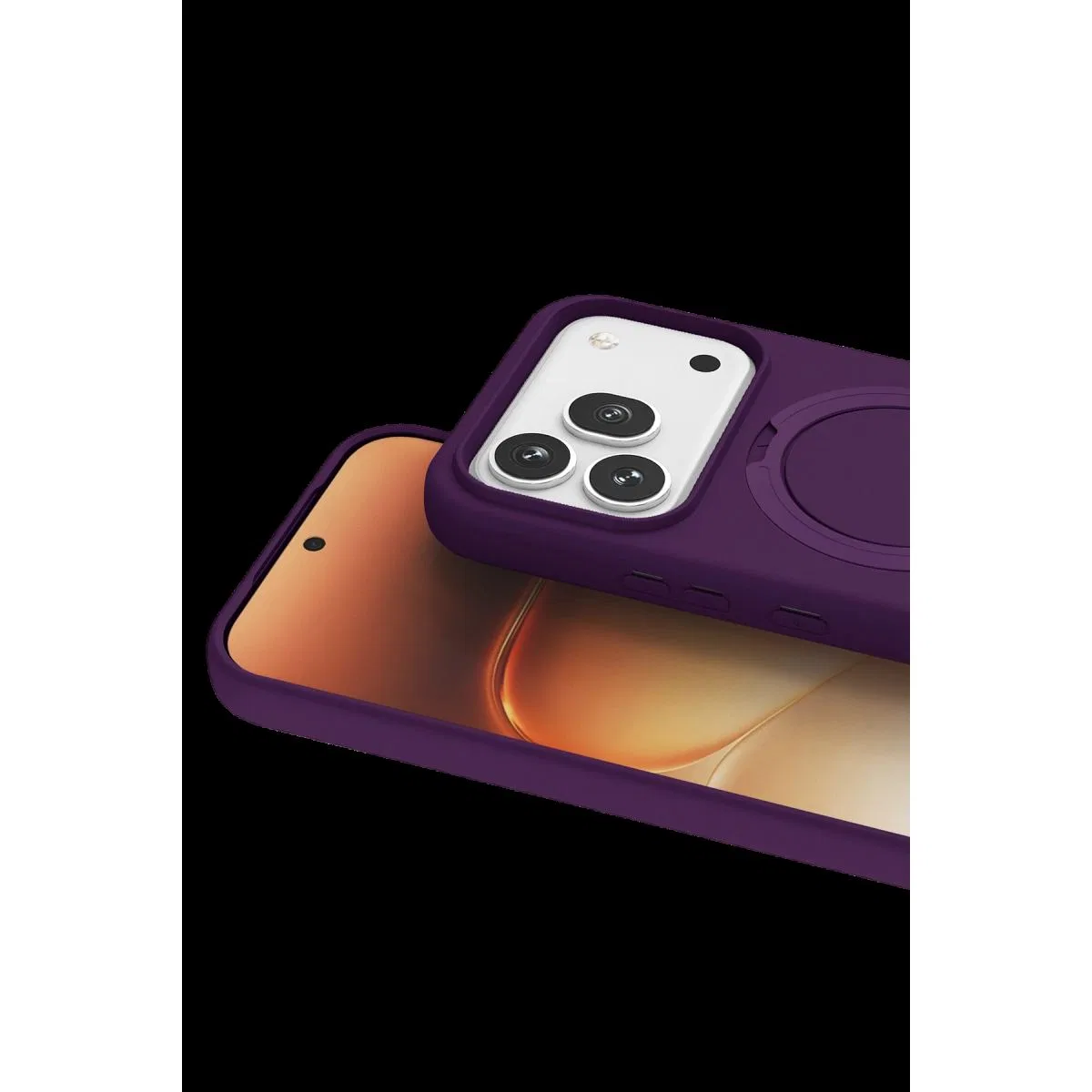 Huawei Honor 600 Pro Regal Magsafe Standlı Kapak - Derin Mor görsel 2