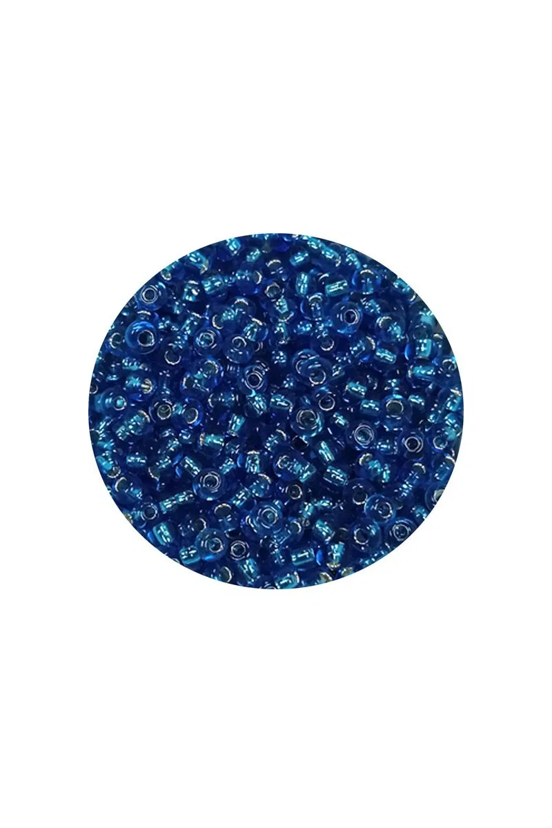 Dökme Cam Kum Boncuk (11/0) 2 mm - 60 Gram - Şeffaf Mavi - BNC042 görsel 2