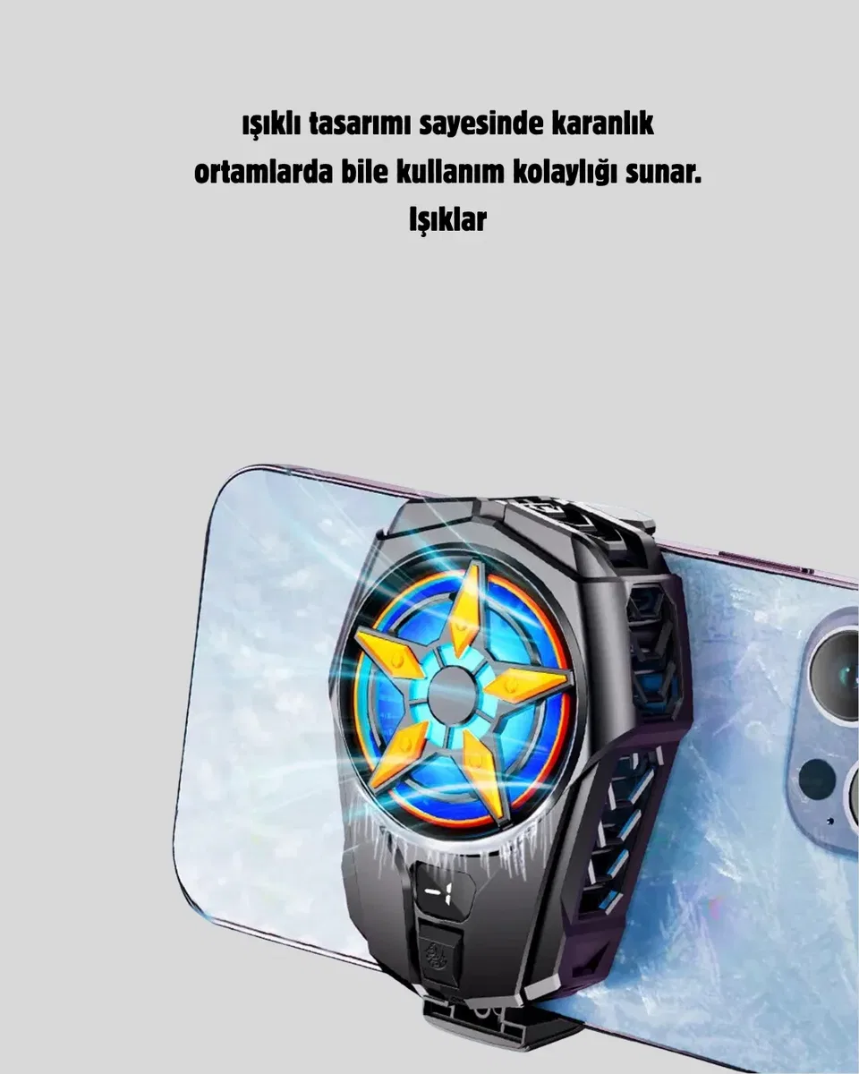 Taşınabilir Şarjlı Telefon Soğutucu – Sessiz Fan Motoru ile Yüksek Performans Koruma görsel 4