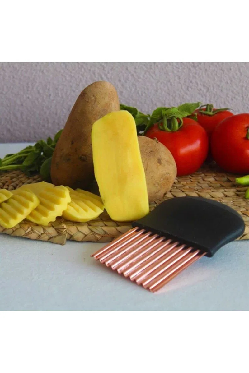 Pratik Cips Chopper Şekilli Sebze Meyve Ve Gıda Dilimleyici görsel 5
