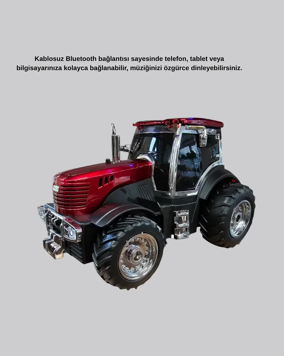 Traktör Tasarımlı Bluetooth Hoparlör 12W TWS Destekli Nostaljik Model görsel 3