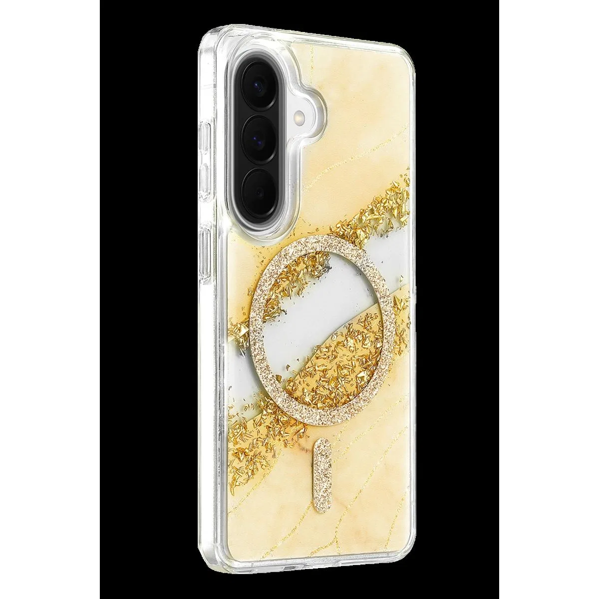 Onegif Samsung Galaxy A57 5g Lotus Simli Magsafe Kapak - Gümüş görsel 2