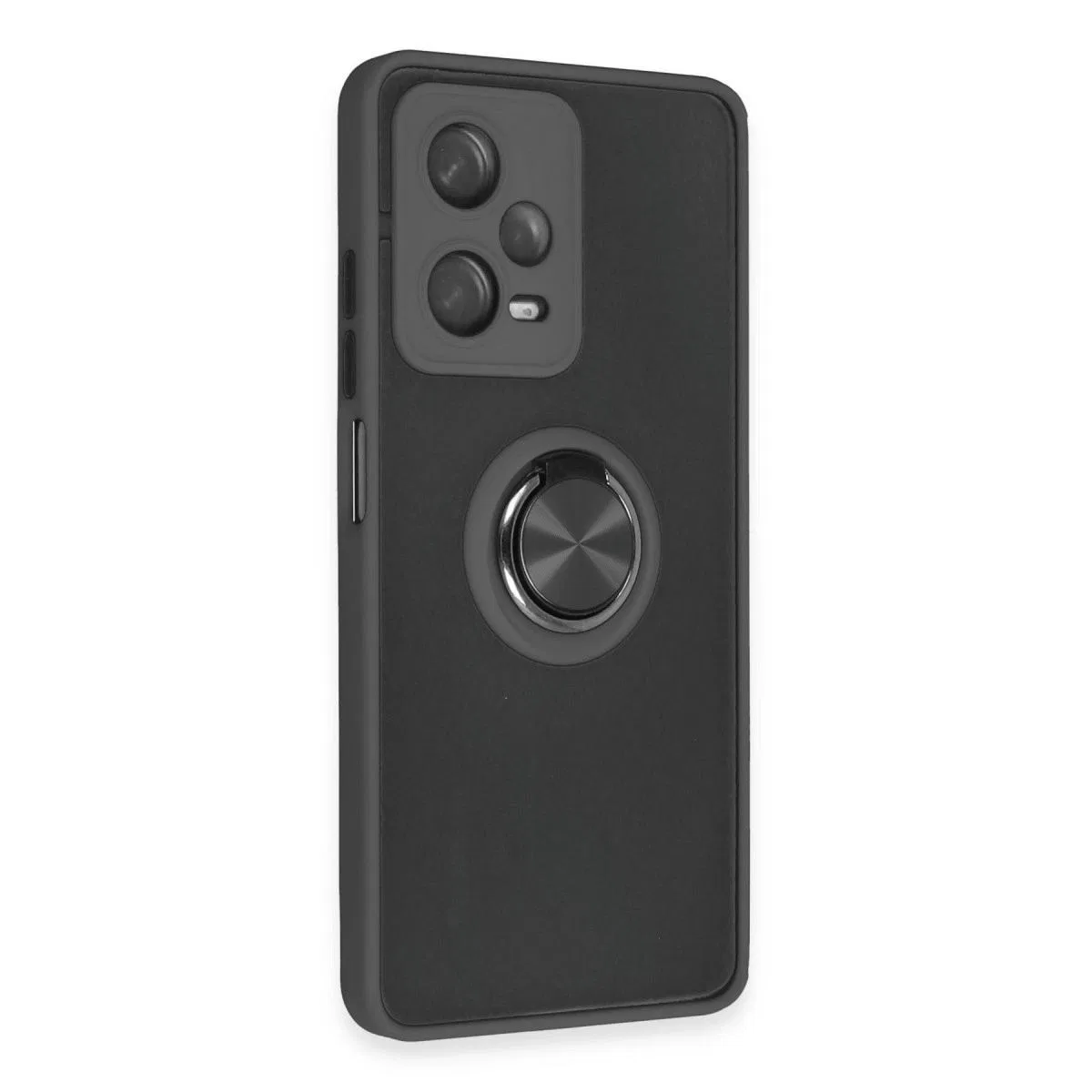 Xiaomi Redmi Note 12 5g Kılıf Montreal Yüzüklü Silikon Kapak - Siyah görsel 2