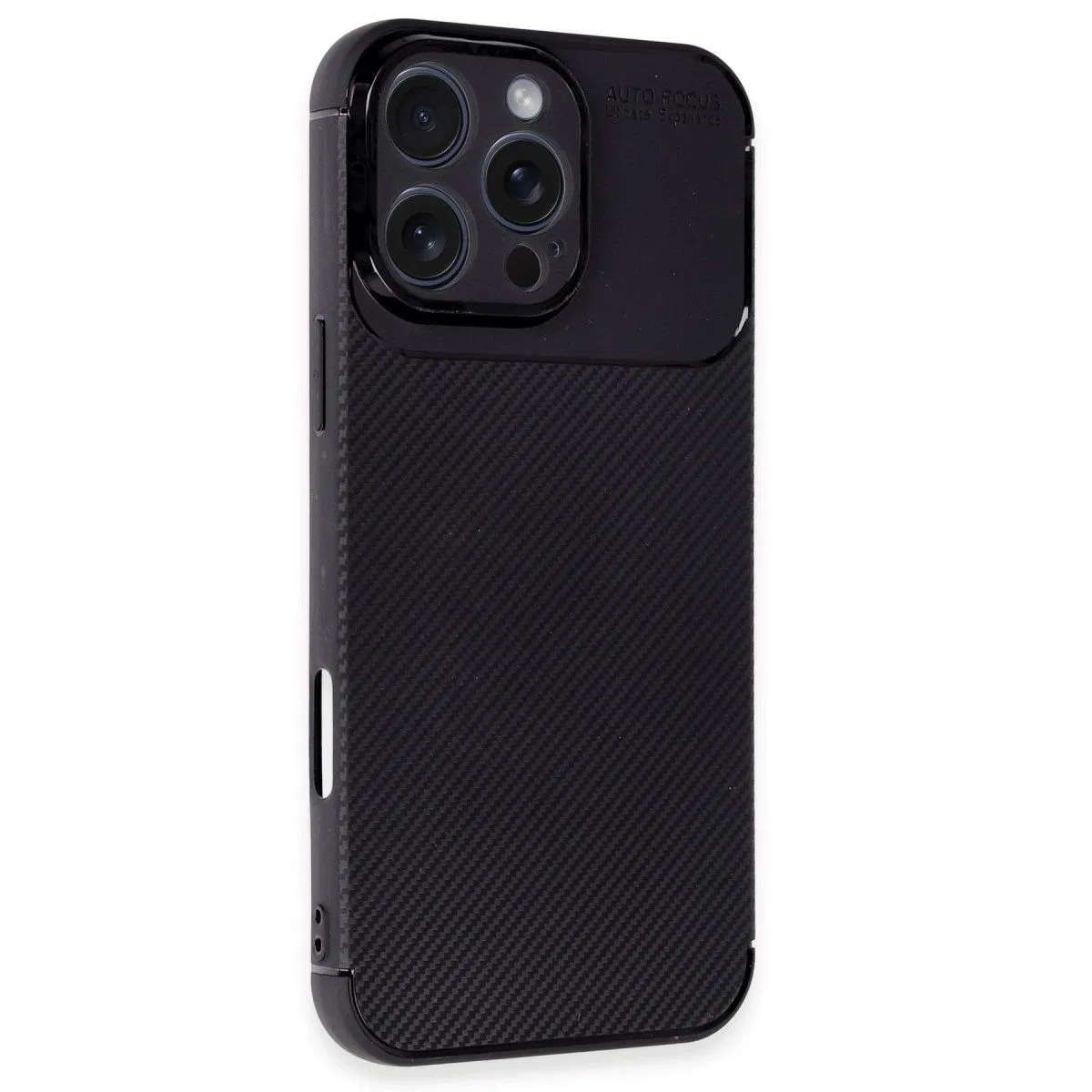 Apple İphone 16 Pro Kılıf Auto Focus Karbon Kapak - Siyah görsel 4