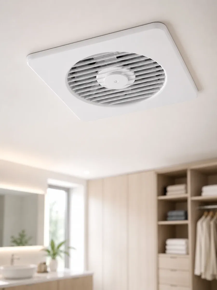 150 mm Dekoratif Aspiratör 20, 8 x 20, 8 cm 20 W 320 m³/h Duvar ve Tavan Tipi Havalandırma Fanı görsel 4