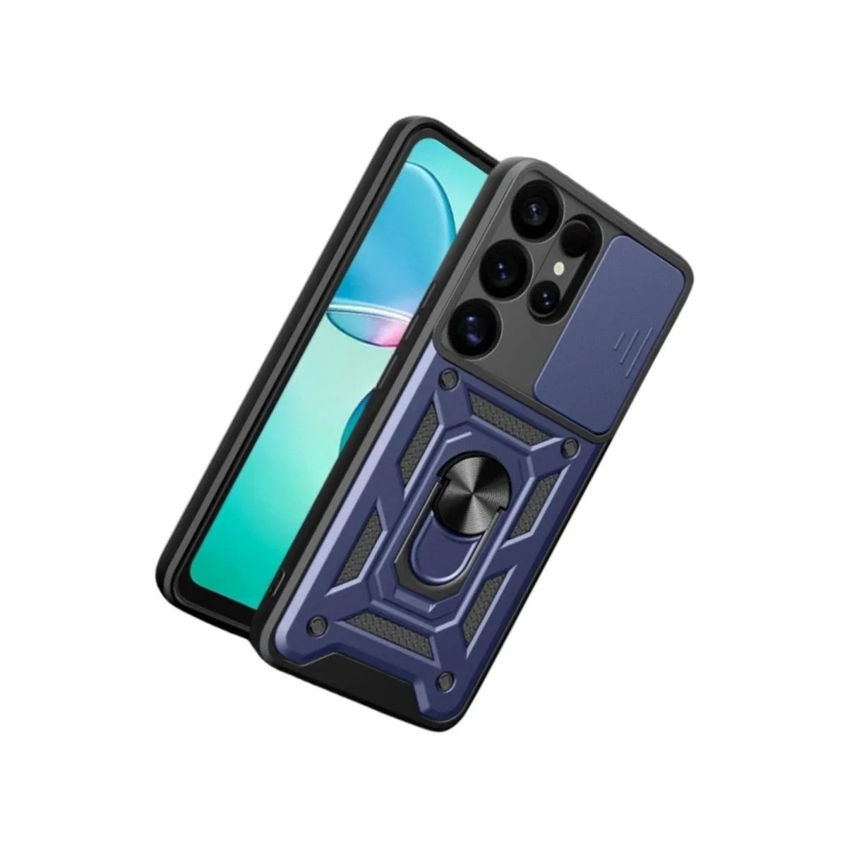 Samsung Galaxy S26 Ultra Pars Lens Yüzüklü Silikon - Lacivert görsel 3
