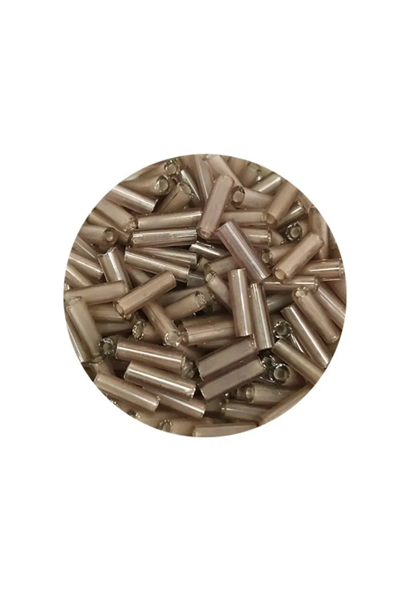 Uzun Boru Kesme Boncuk Çap 2mm Uzunluk 10 mm - 20 Gram - Duman - BNC253 görsel 2