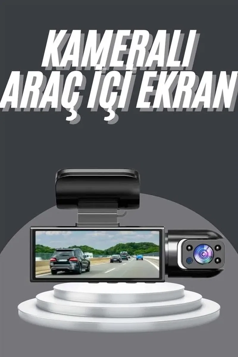 Video ve Fotoğraf Kaydedici Sürüş Kamerası Ön ve Arka Çift Kameralı görsel 2