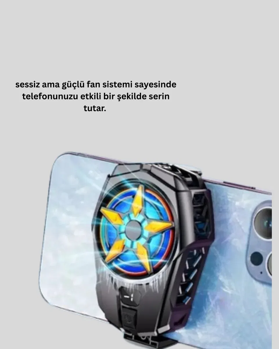 Oyunlar İçin Güçlü Telefon Soğutucu Fan Dijital Ekranlı görsel 2