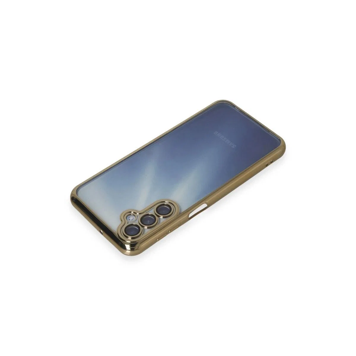 Samsung Galaxy A35 5g Kılıf Razer Lensli Silikon - Gold görsel 3
